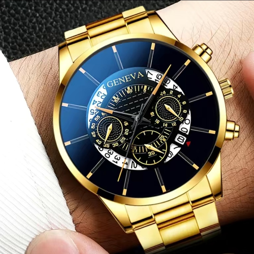 Golden Geneva Watch - Picture 2 of 2